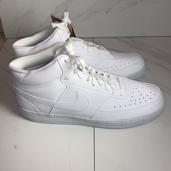 Size 13 - Nike Court Vision Mid Triple White new with box - Picture 2 of 9